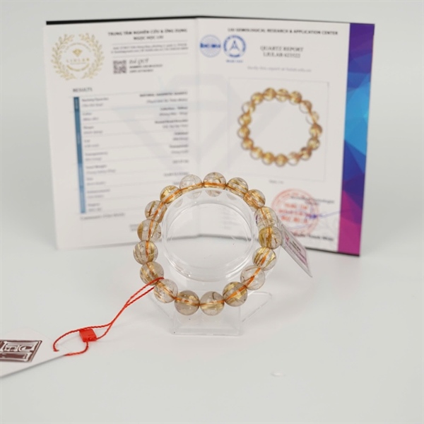 Vòng tay thạch anh tóc vàng 623522 KG+