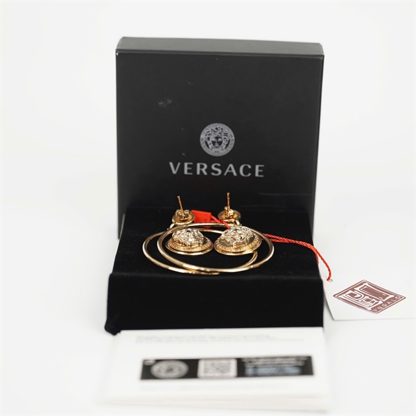 Bông tai Versace cọng tròn +