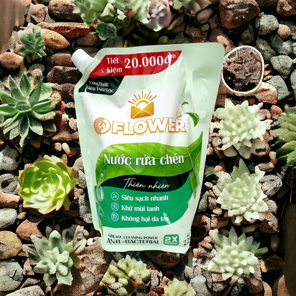 Nước Rửa chén thiên nhiên Oflower túi 2.2kg