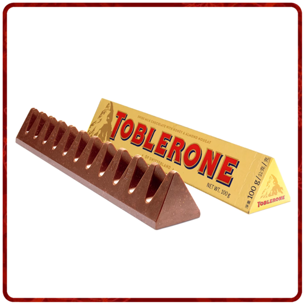 SOCOLA TOBLERONE 100G - SOCOLA SỮA MẬT ONG VÀ HẠNH NHÂN