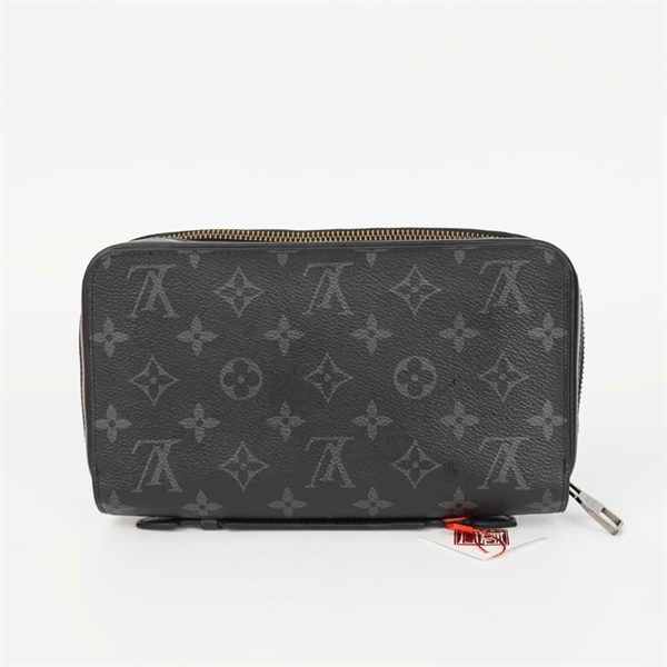 Túi LV Clutch khóa zip hoa đen sz22 KG+