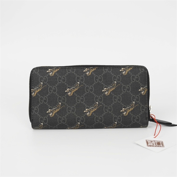 Ví GG khóa zip màu đen tiger KG+