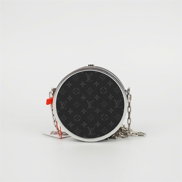 Túi LV đeo chéo hình tròn hoa đen (HC) +