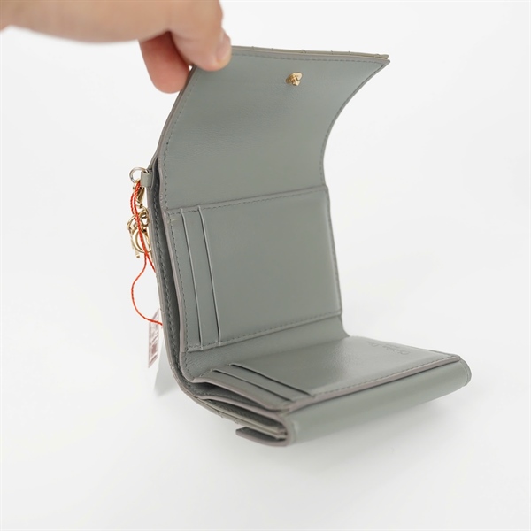 Ví Dior gập 3 màu xám (41MA1211) KG+