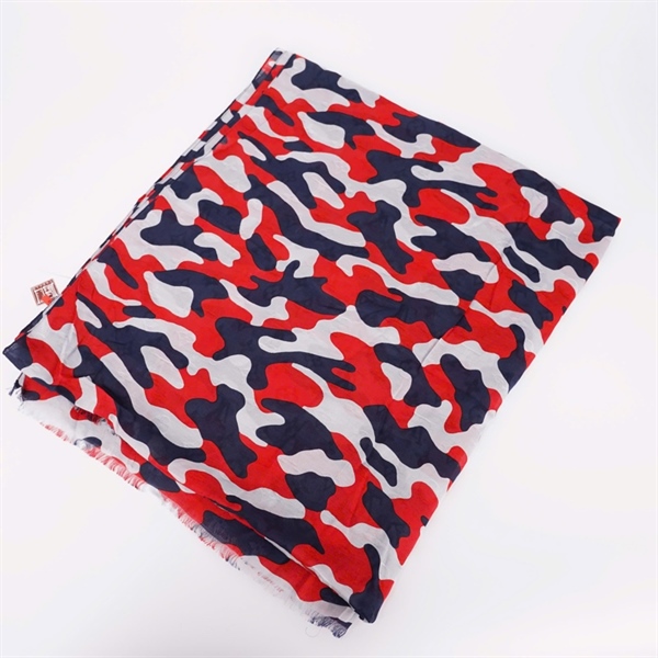 Khăn LV đỏ phối xanh xám (PN) +