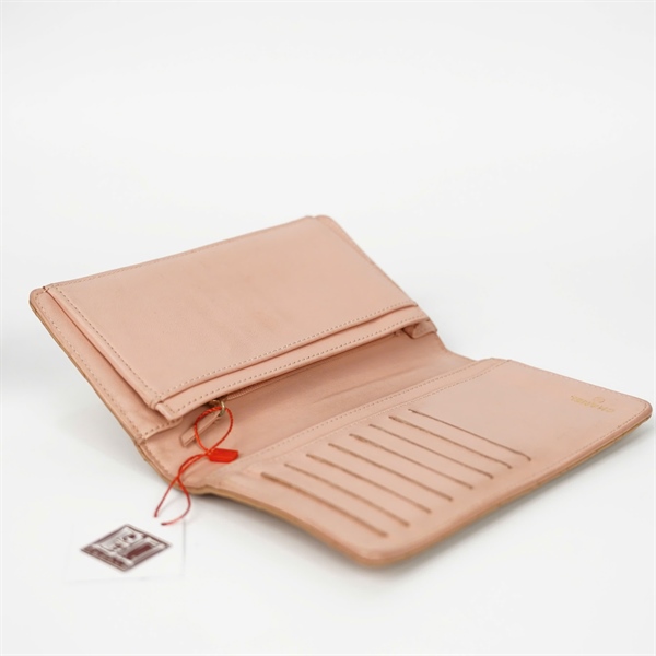 Ví Chanel gập 2 màu nude KG+