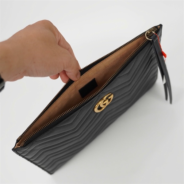 Túi GG Clutch màu đen sz30 (0959) KG+