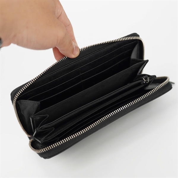 Ví GG khóa zip màu đen tiger KG+