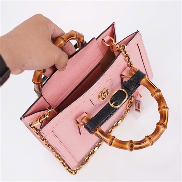 Túi GG Diana hồng (36998) sz 25+