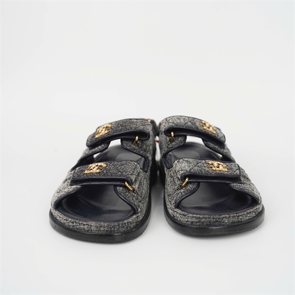 Giày Chanel màu xám đính ngọc sz37 (HC) +