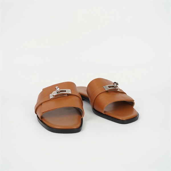 Dép Hermes màu nâu sz38 (HC) +