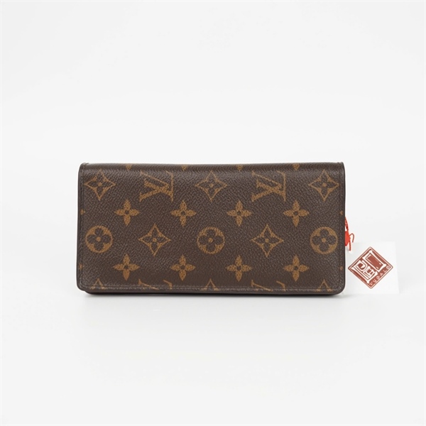 Ví LV hoa nâu gập 2 lòng nâu KG+