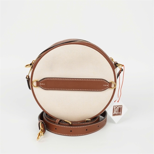 Túi BBR tròn màu trắng viền nâu sz17 KG+