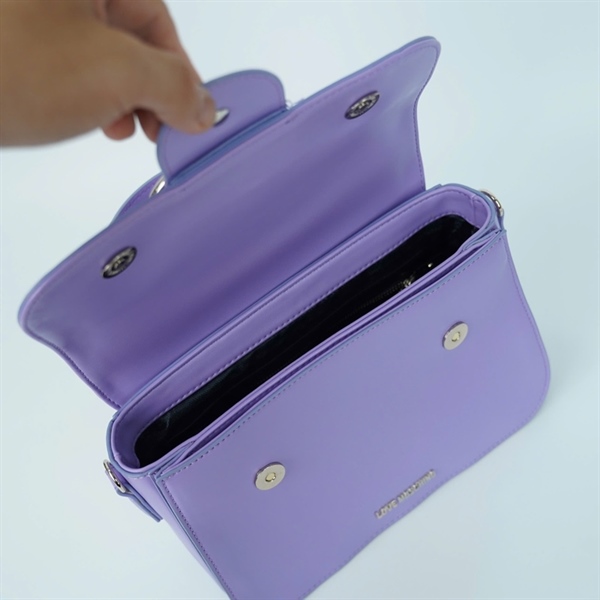 Túi Moschino màu tím sz24 KG+