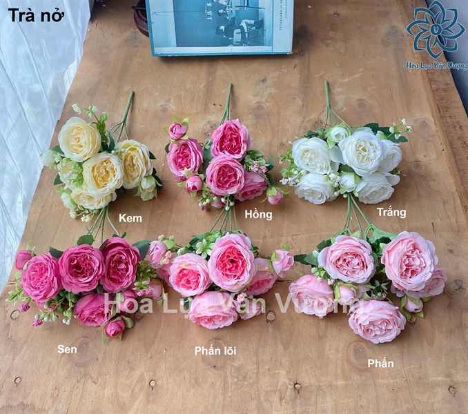 Trà nở - Hoa cành ngắn - Hoa Lụa Vân Vượng