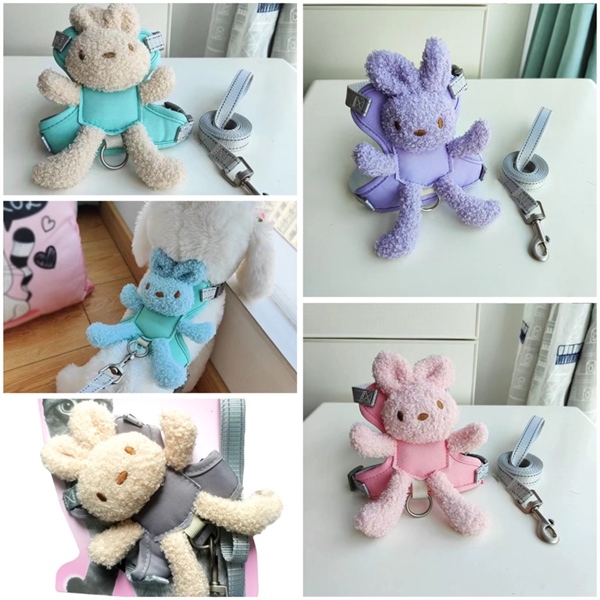 LE - Đai lưng đính thỏ bông đơn sắc 1.0cm