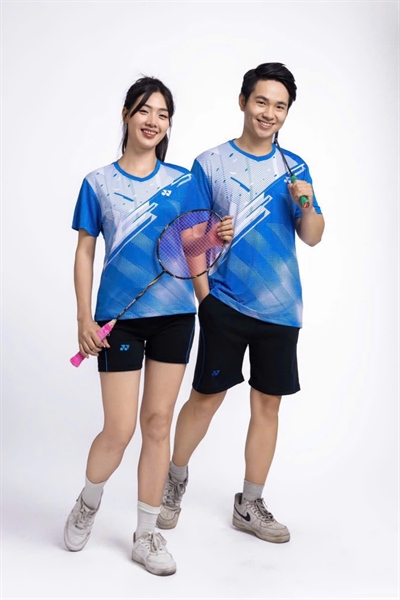 Áo cầu lông Yonex TM17 - Trắng Xanh Dương