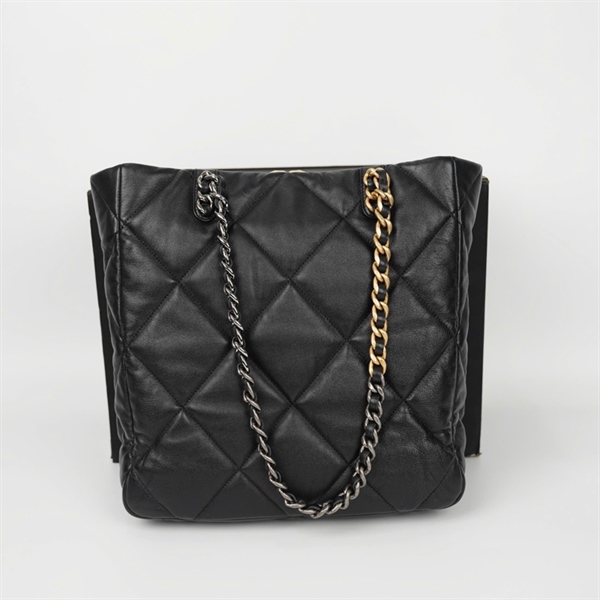 Túi Chanel tote đen da cừu (HL0JRT8G) sz29 +