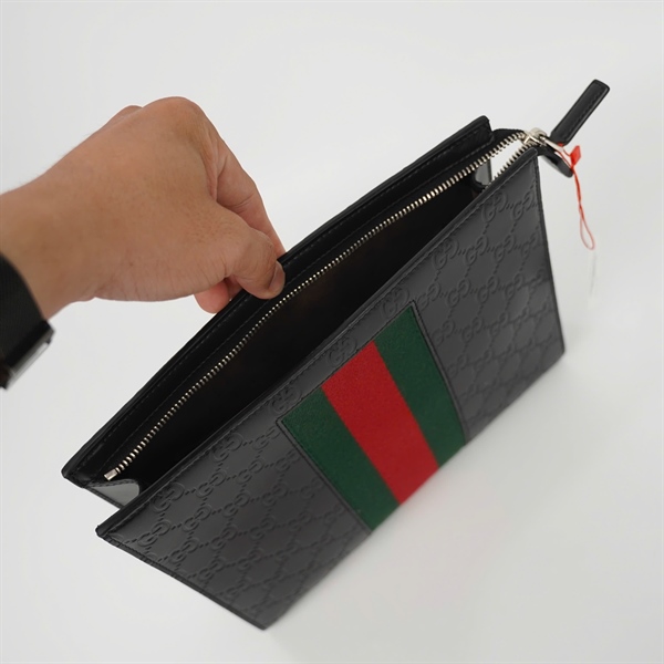 Túi GG Clutch Ophidia màu đen (562600) sz26 (LN) KG+