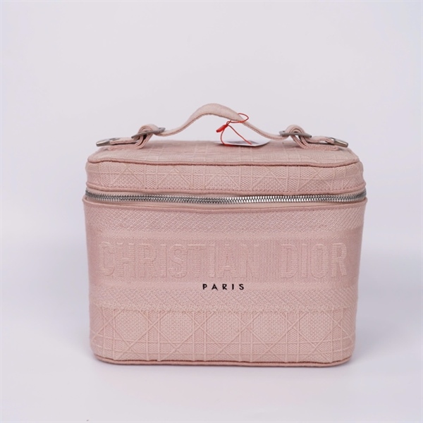 Túi Dior cốp màu hồng (06-BO-0290) sz23 (LN) KG+