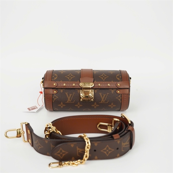 Túi LV Papillon trunk hoa nâu kèm 2 strap sz19 (LN) KG+