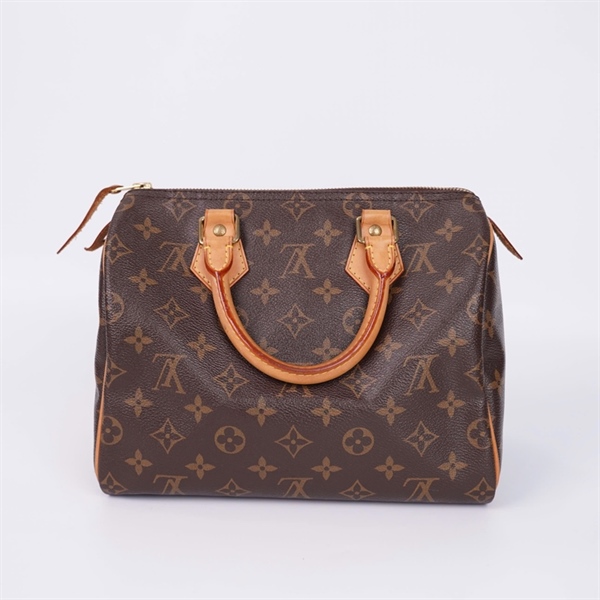 Túi LV Speedy hoa nâu kèm ổ + chìa sz29 (LN) KG+