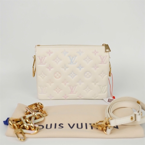 Túi LV Coussin hoa màu kèm 2 strap sz20 (HC) +