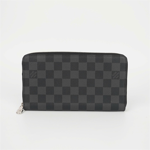 Ví LV ô vuông đen khóa zip CA2138 +