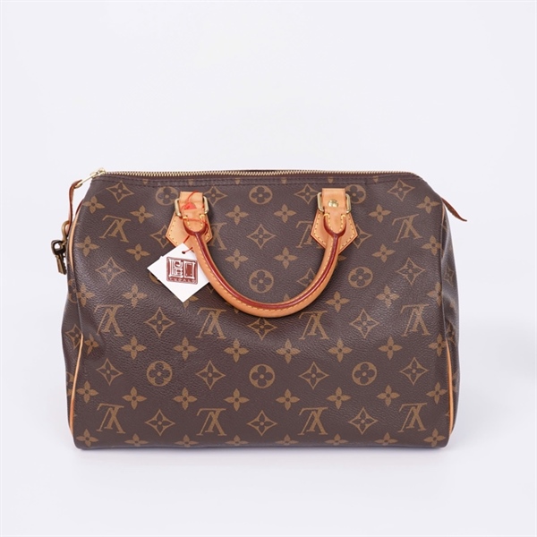 Túi LV Speedy hoa nâu kèm ổ + chìa sz30 (MB0194) (LN) KG+