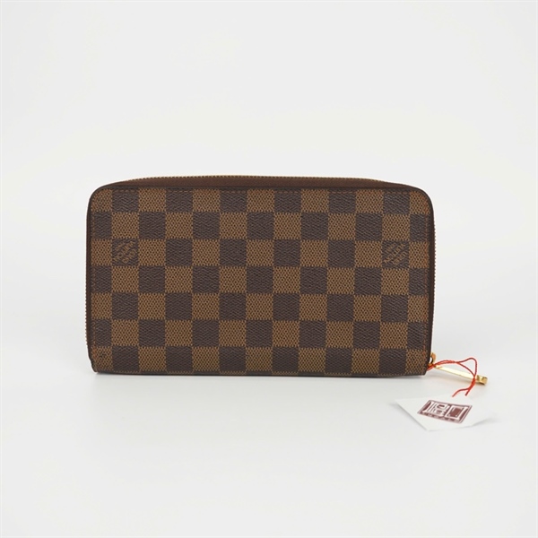 Ví LV ô vuông khóa zip +