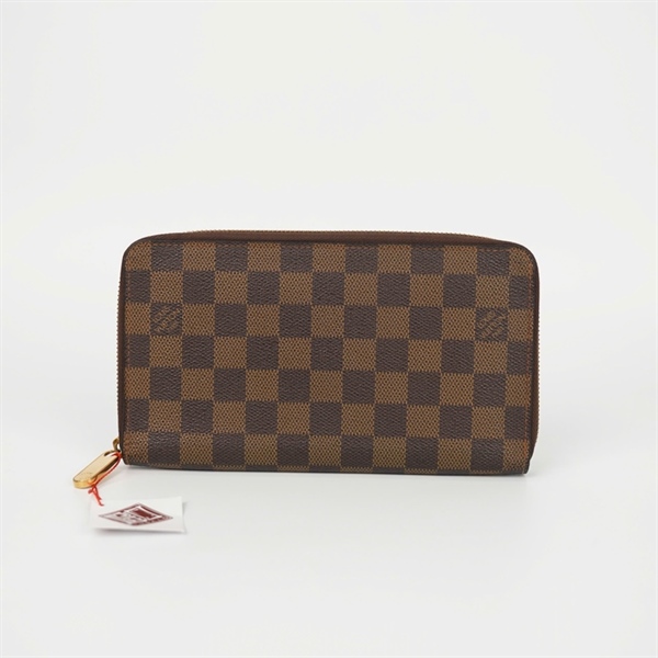 Ví LV ô vuông khóa zip +