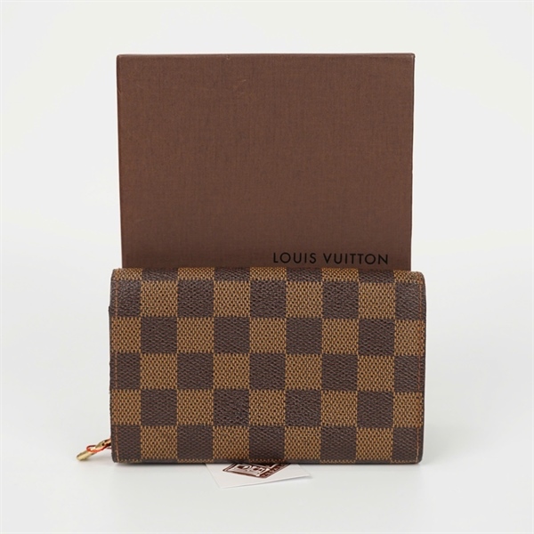 Ví LV ô vuông nâu gập 2 CA0968 +