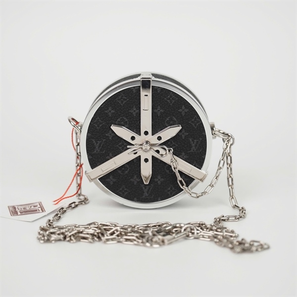 Túi LV đeo chéo hình tròn hoa đen (DI4262) (HC) +