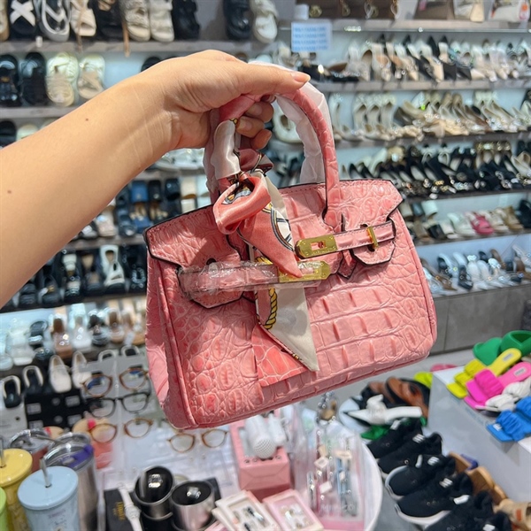 Túi HM Binkin Da Rắn Hồng 388-A