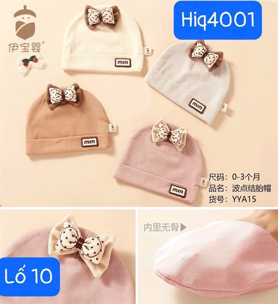 Mũ nỉ nơ min YYA15