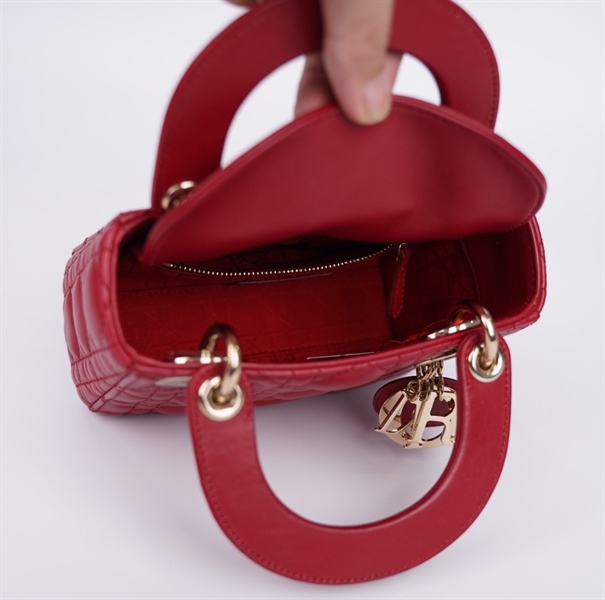 Túi Dior Lady đỏ (18MA0199) sz mini (LN) KG+