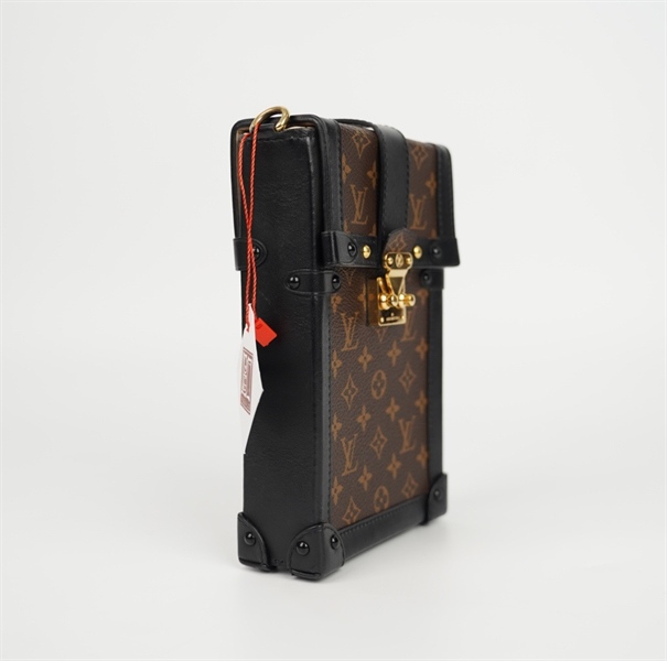 Túi LV trunk hoa nâu viền đen sz11 (LN) KG+