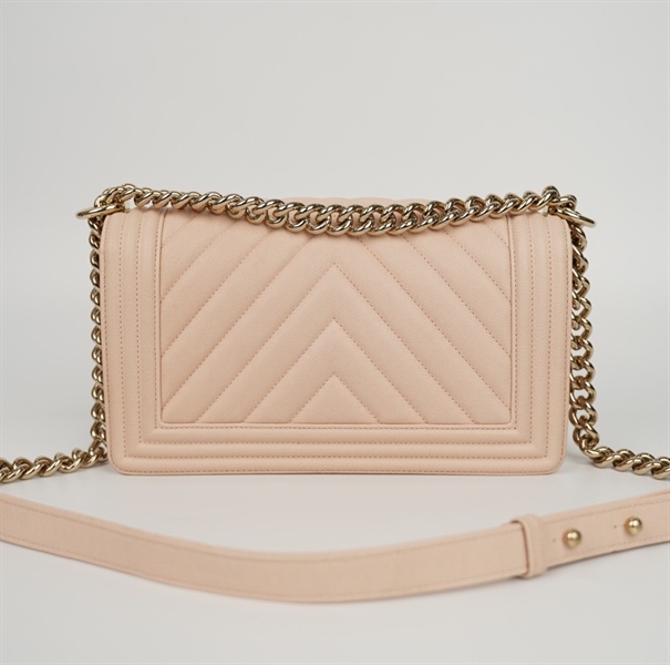 Túi Chanel boy màu nude 30218080 sz24 (LN) KG+