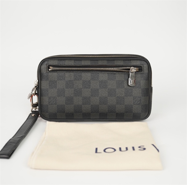 Túi LV Clutch ô vuông đen sz23 (BQ) KG+