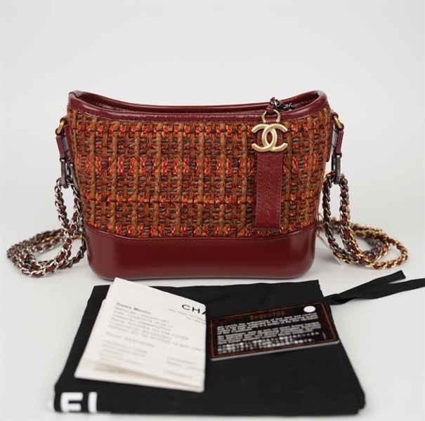 Túi Chanel Gab họa tiết may vải (26096705) sz20 (BQ) KG+