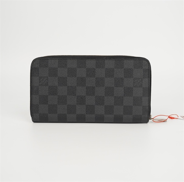 Ví LV ô vuông đen khóa zip CA3089 (LN) KG+