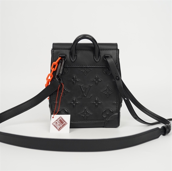 Túi LV đen dập nổi xích cam sz15 (LN) KG+
