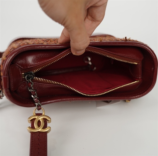 Túi Chanel Gab họa tiết may vải (26096705) sz20 (BQ) KG+