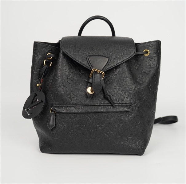 Balo LV hoa đen in chìm (LN) KG+