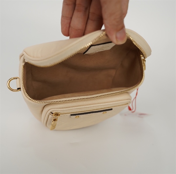 Túi LV Bumbag hoa trắng kèm 2 strap sz14 (BQ) KG+