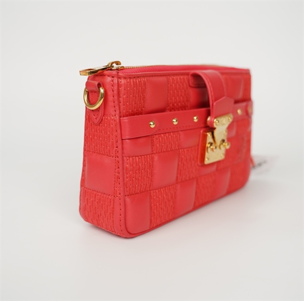 Túi LV Troca ô vuông đỏ kèm 2 strap sz20 (BQ) KG+