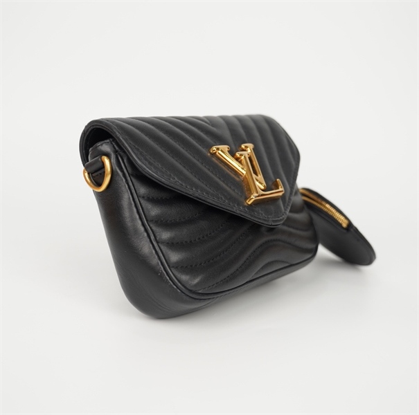 Túi LV Wave màu đen kèm ví + 2 strap sz18 (BQ) KG+