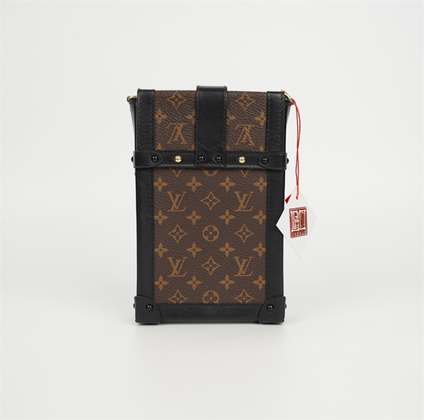 Túi LV trunk hoa nâu viền đen sz11 (LN) KG+
