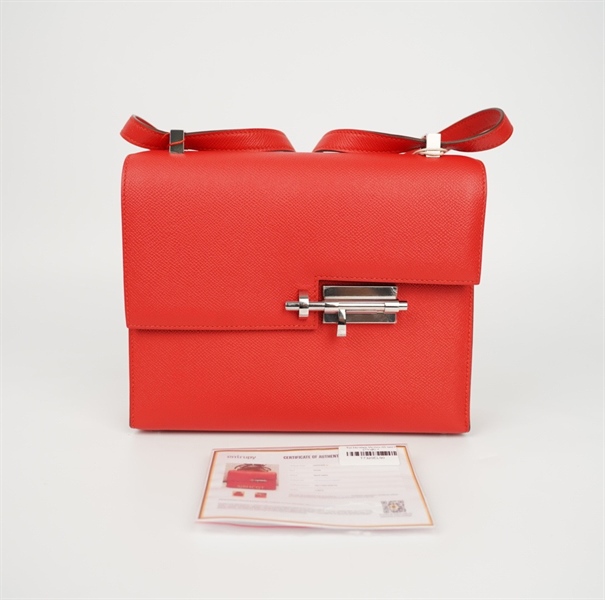 Túi Hermes Verrou đỏ sz23 (Thuật) +