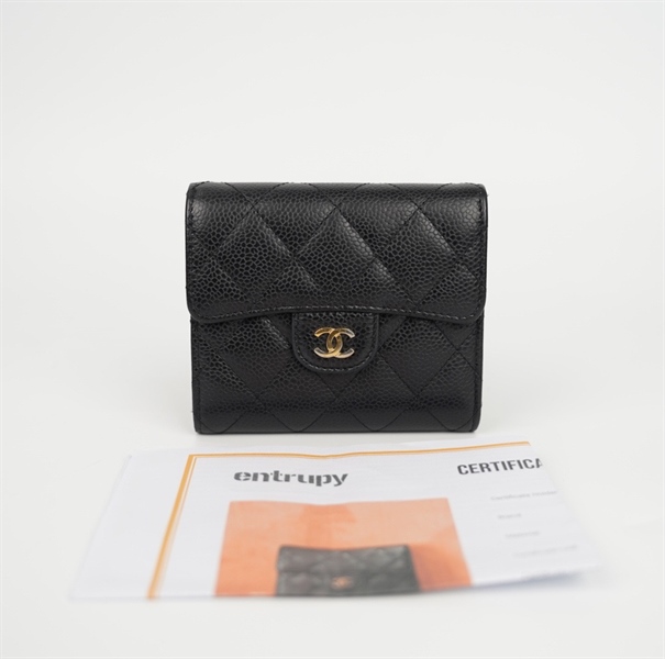 Ví Chanel đen gập 3 (28790734) KG+